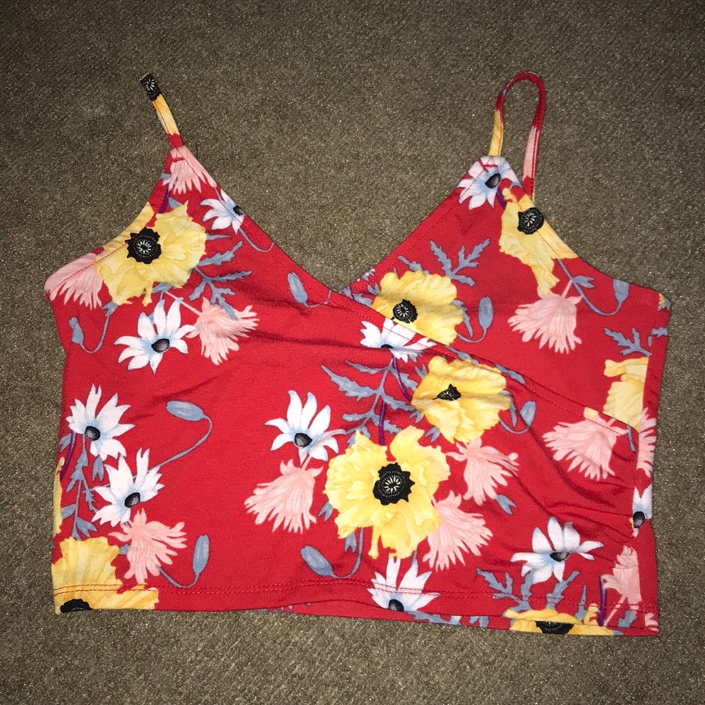 H&M - Multicolored Floral V-Neck Tank Top